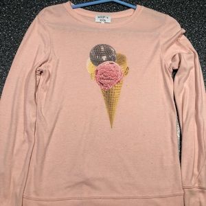 Girls wild fox ice cream sweater